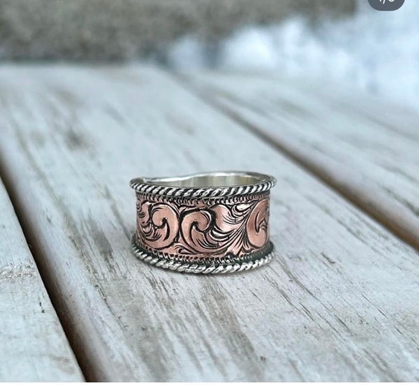 Copper brand ring