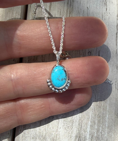 Tiny turquoise pendant