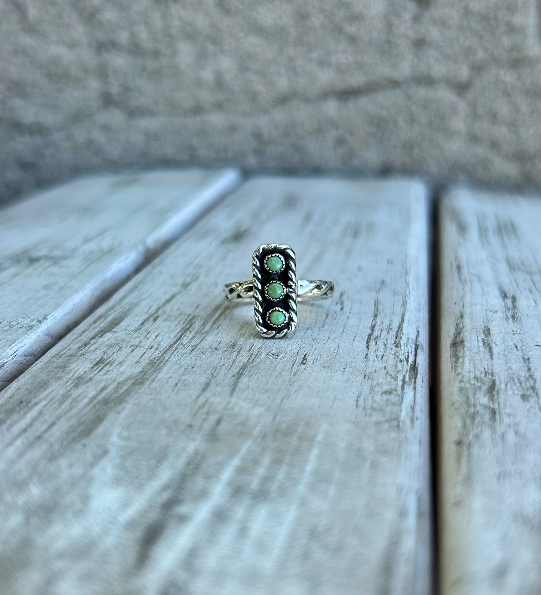 Triple stone ring