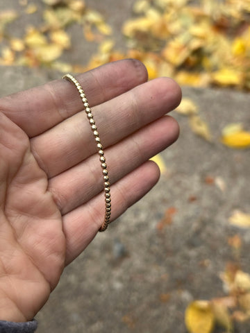 Gold (plated) bead bangle
