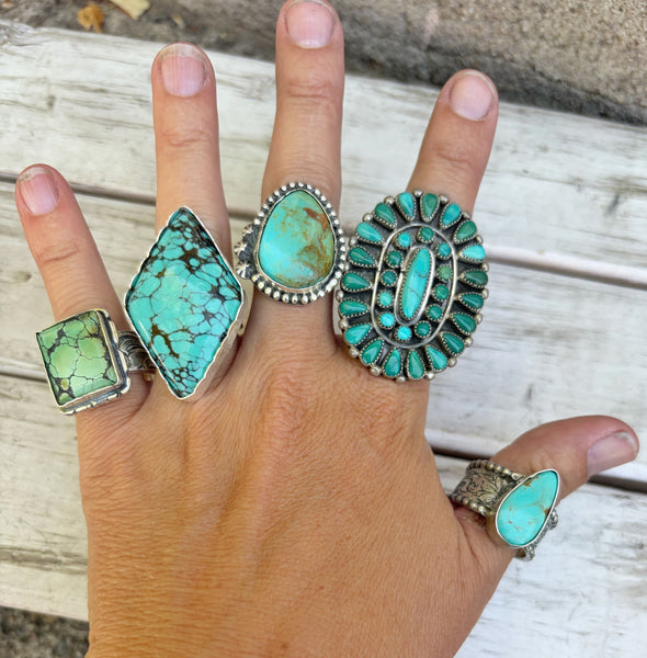 Engraved turquoise