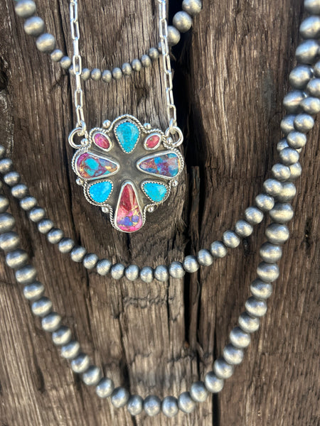 Spiney oyster and turquoise cluster