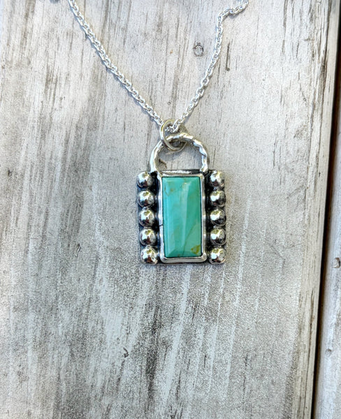 Rectangle turquoise necklace