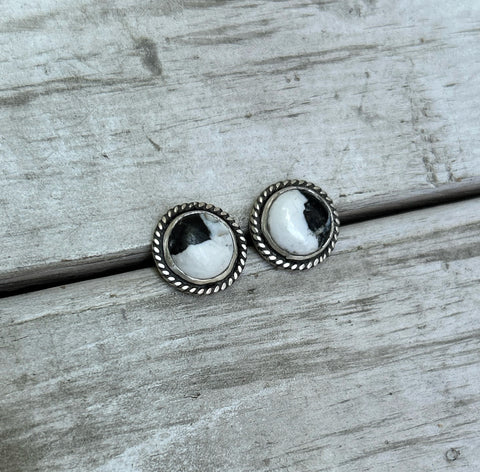 White buffalo earrings