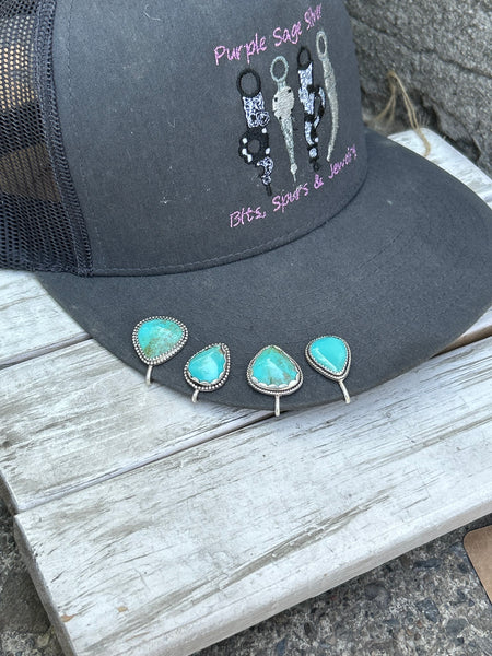 Turquoise hat clip