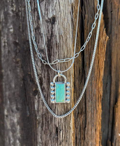 Rectangle turquoise necklace
