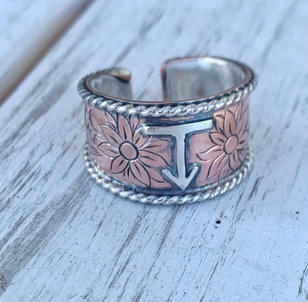 Copper brand ring