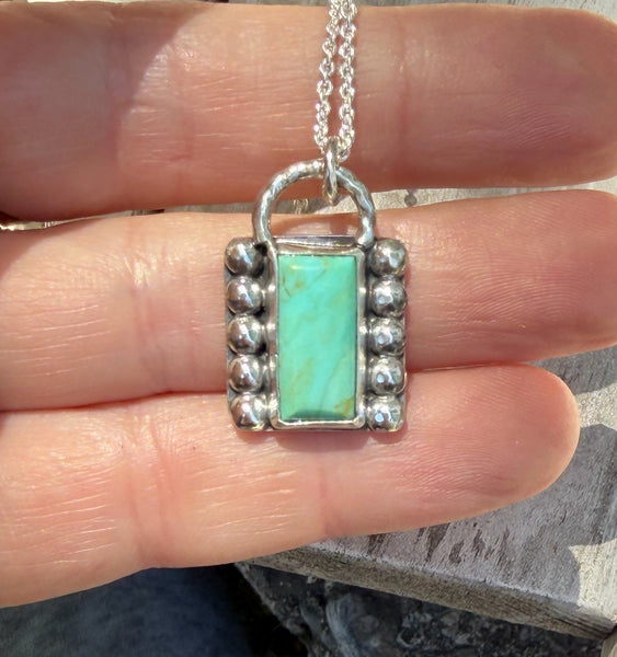 Rectangle turquoise necklace