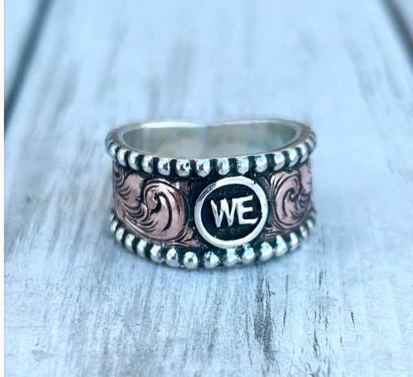 Copper brand ring