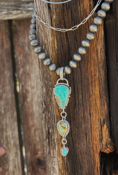 Triple turquoise pendant