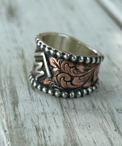 Copper brand ring