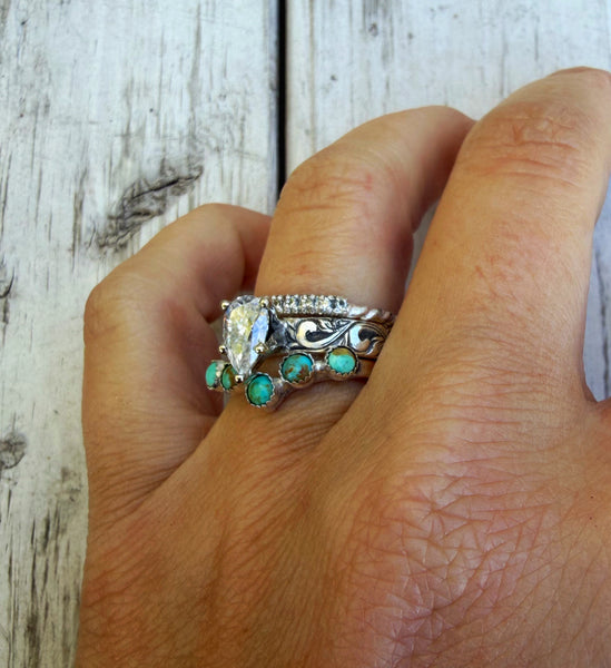Pear moissanite diamond