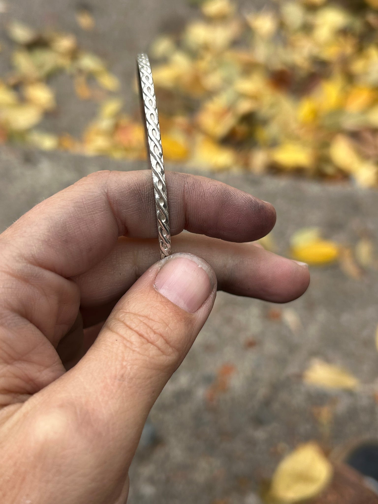 Twisted braid bangle