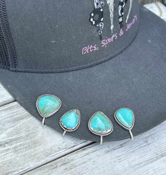 Turquoise hat clip