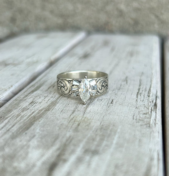 Marquis diamond ring