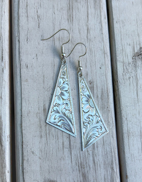 Silver dangle earring