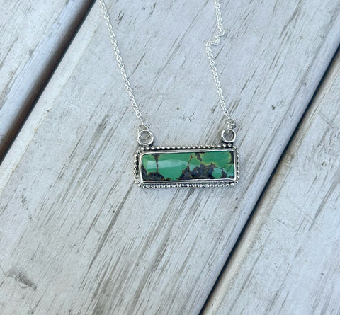 Turquoise bar necklace