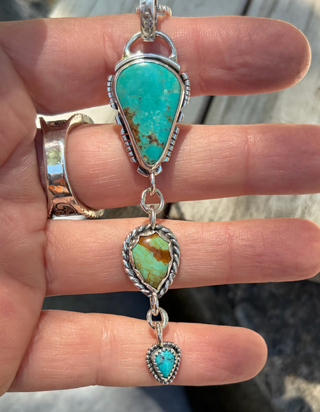 Triple turquoise pendant