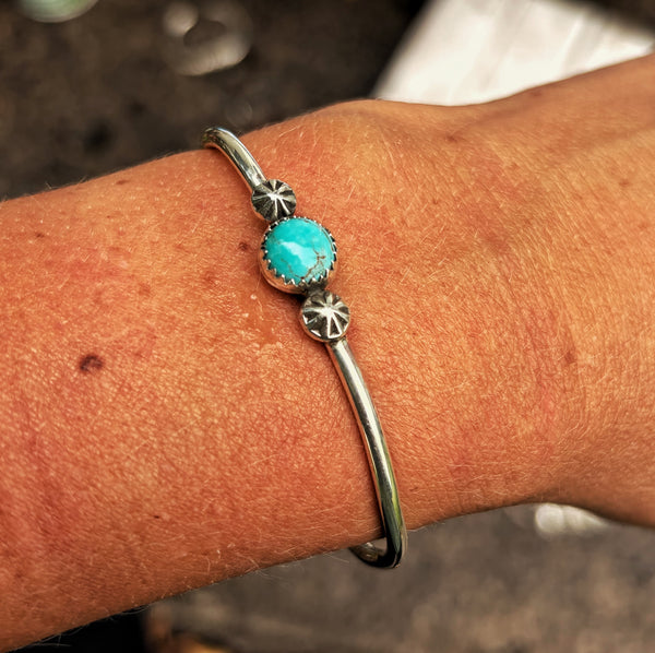 Turquoise burst cuff