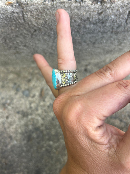 Large turquoise ring