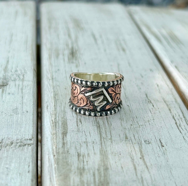 Copper brand ring