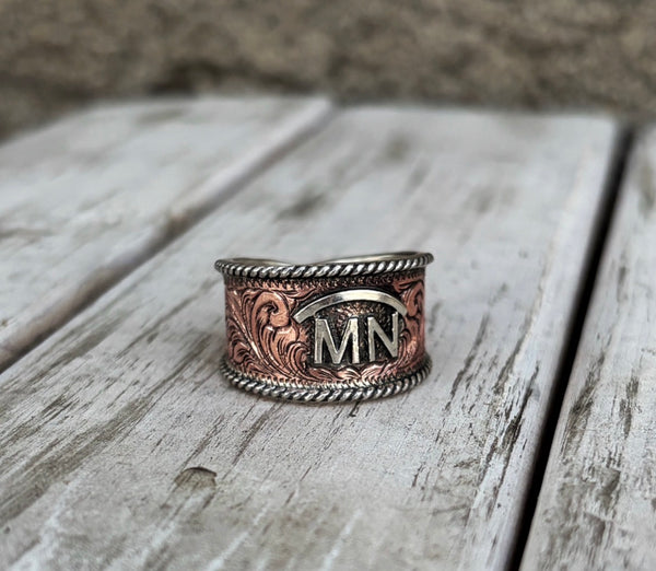 Copper brand ring