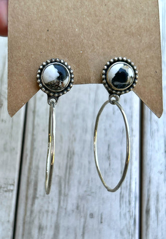 White buffalo earrings