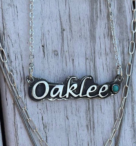 Name bar necklaces Pre order